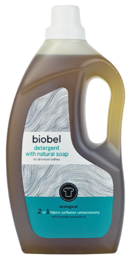 Detergent lichid 100% bio BIOBEL, din extract de lavanda, 1.5 l
